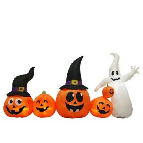 8FT Long Halloween Inflatables Pumpkins Ghost Outdoor Decorations