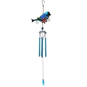 1set, Wind Chimes, Birds, Iron, Glass, Painted Handicrafts, Hanging Pieces, Courtyard Gardens, Metal Aluminum Pipe Hanging Pieces.Comes With S-ho (Color: 150Blue Bird)