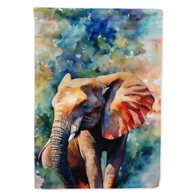 Elephant House Flag Large Porch Sleeve Pole Decorative Outside Yard Banner Artwork Wall Hanging, Polyester, House Size, Multicolor (Option: Default)